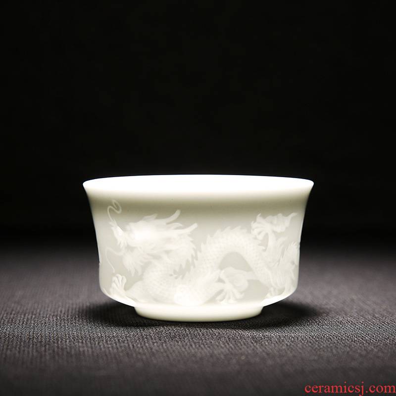 Celadon ceramic cups kung fu tea set small shadow master cup of green tea tea single cup of the tea cup individual cups