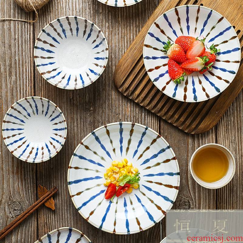 Love make in Japan 's imports of ceramic tableware bamboo grass ten Japanese small bowl of rice bowls under glaze color restoring ancient ways of creative household