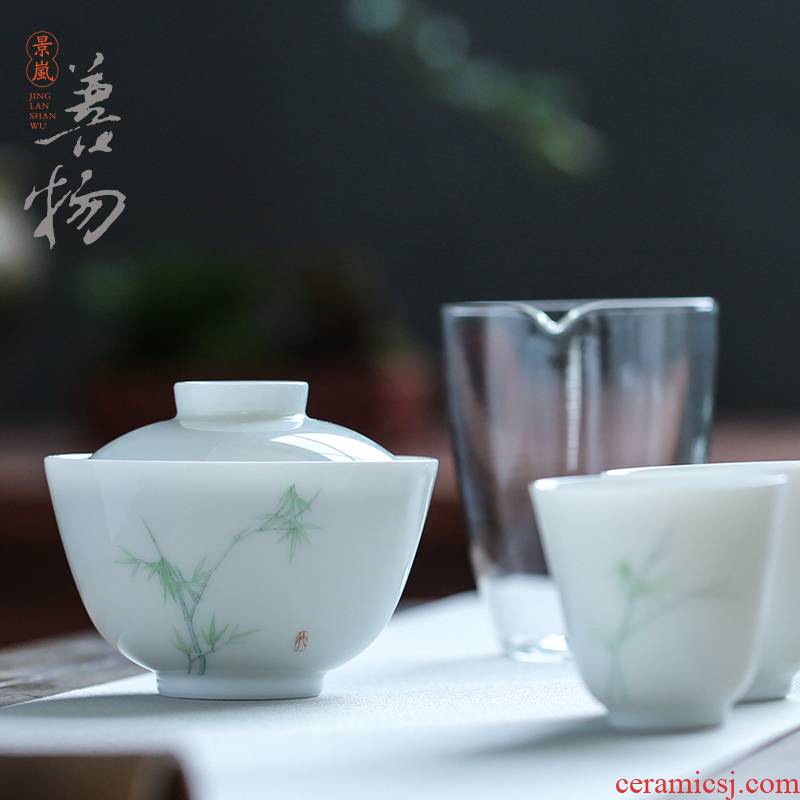 Good things do manual on glaze coloured drawing or pattern set of tureen jingdezhen kung fu tea tea gifts gift boxes