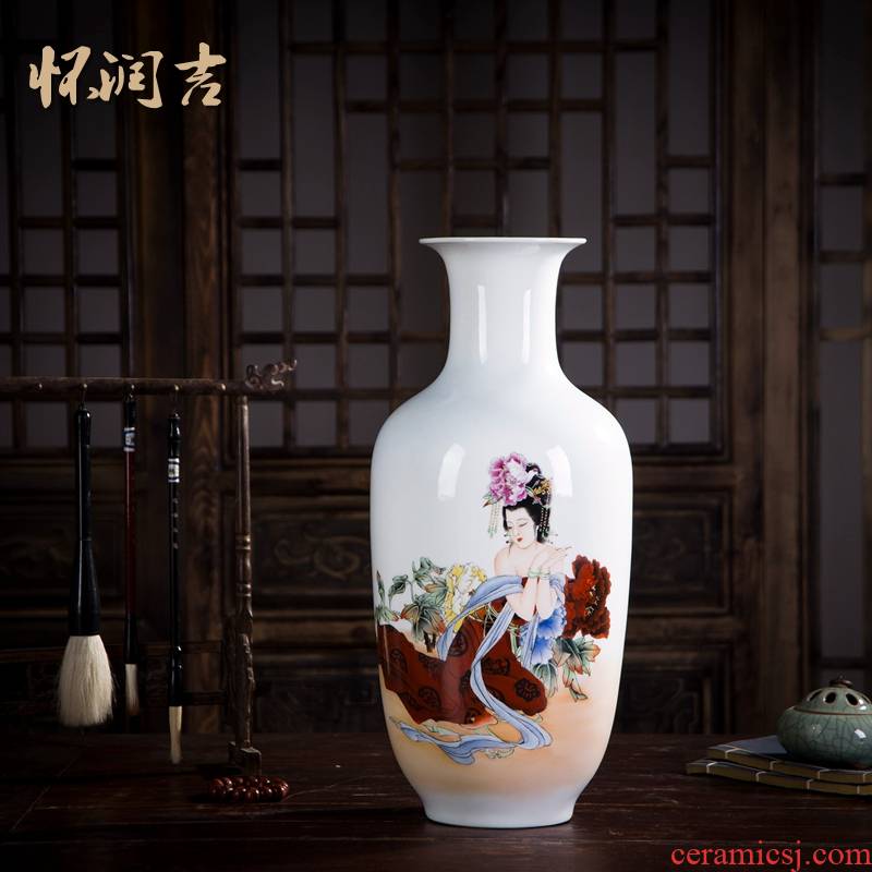 Huai embellish, jingdezhen ceramic figure painting hand - made vase peony fairy new vase fashionable classical furnishing articles