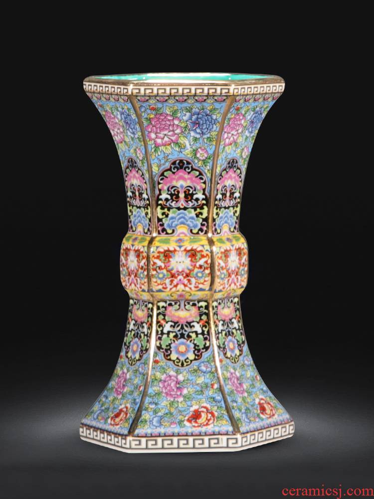 Jingdezhen ceramic vase furnishing articles European porcelain enamel porcelain modern home wine sitting room adornment