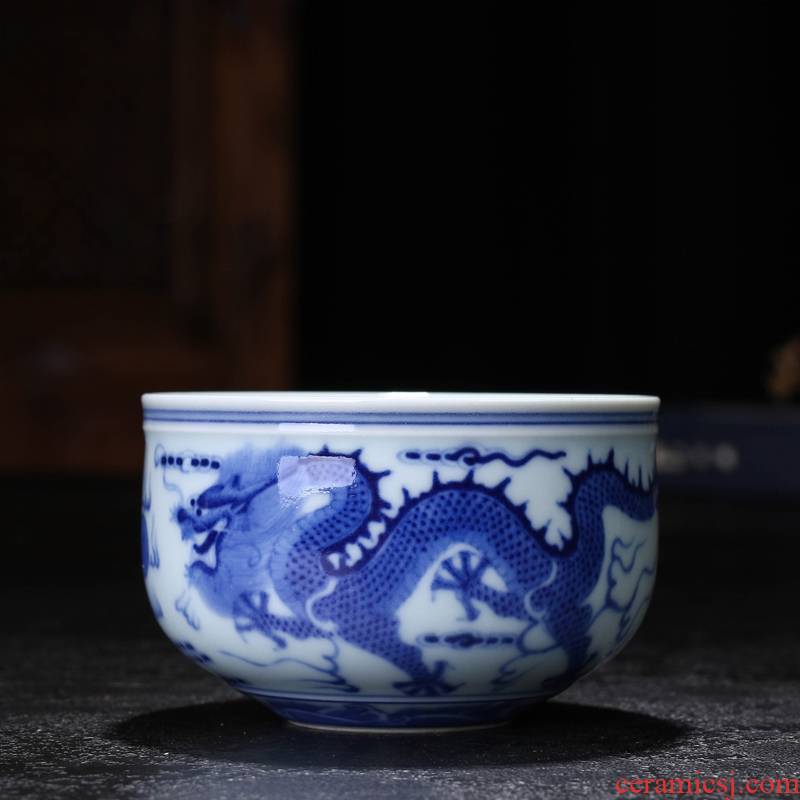 Offered home - cooked maintain fire hand - made sample tea cup of blue and white porcelain in jingdezhen ceramic tea cups porcelain bowl with tea