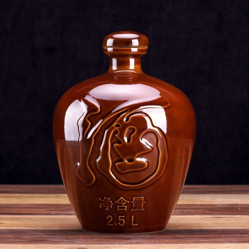 Jingdezhen ceramic bottle gourd jar household hip flask archaize sealing liquor storage empty wine bottles