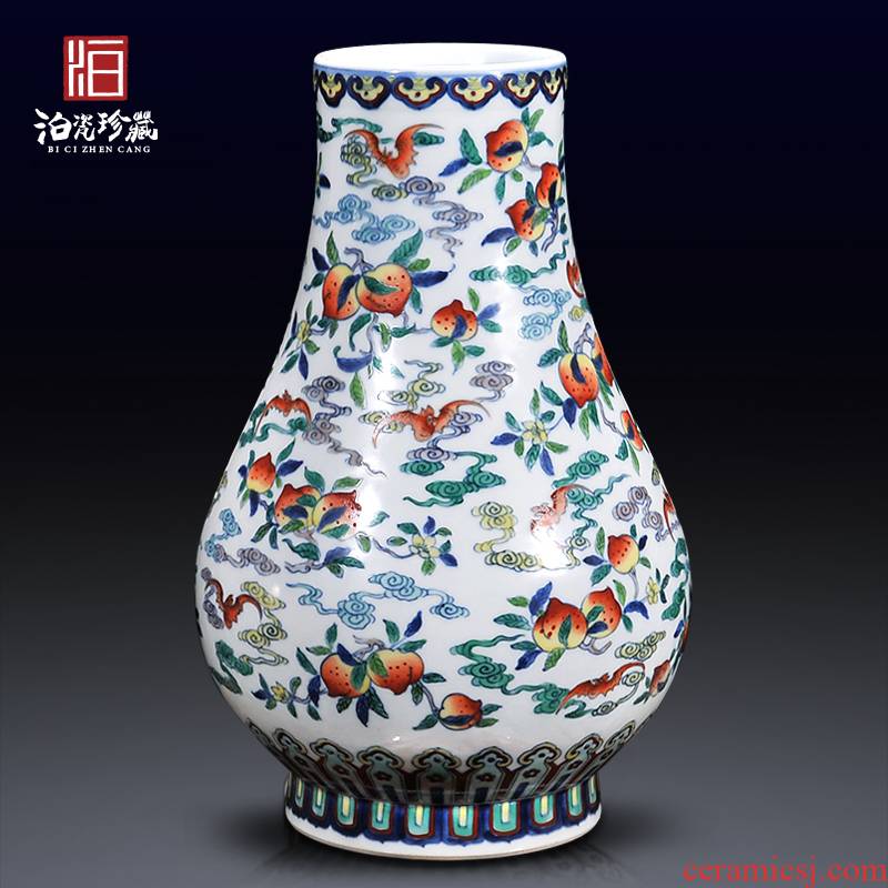 Jingdezhen ceramics imitation the qing yongzheng jubilee ShouFuLu Chinese bottle vase sitting room porch home furnishing articles