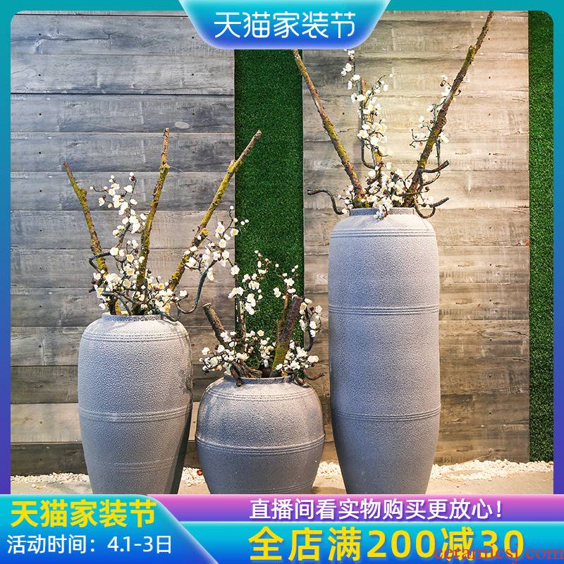 Jingdezhen Chinese style retro nostalgia the French club garden sitting room decorate ceramic flower vases hotel restaurant