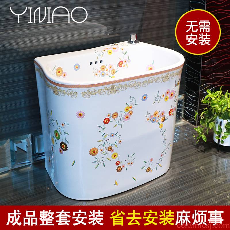 M letters birds for wash the mop pool ceramic floor balcony to toilet basin mop pool household mop pool large sink