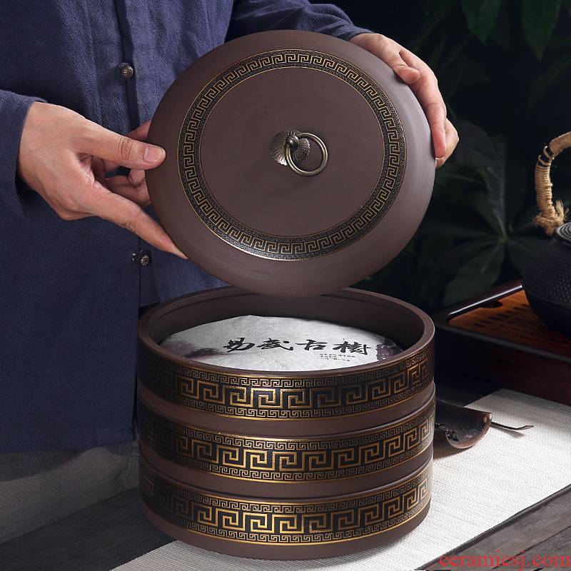 Puer tea cake tea pot ceramic large wake receives monolayer receive a case the pods, restore ancient ways Puer tea box of the custom