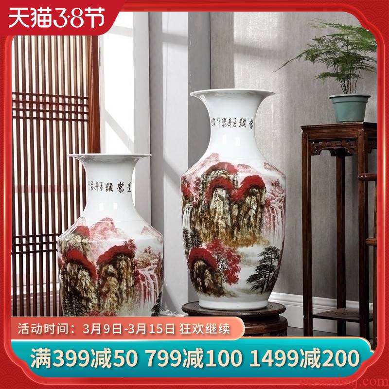 Jingdezhen ceramic hand - made luck, large vases, flower arranging new Chinese style household landing, the sitting room porch place
