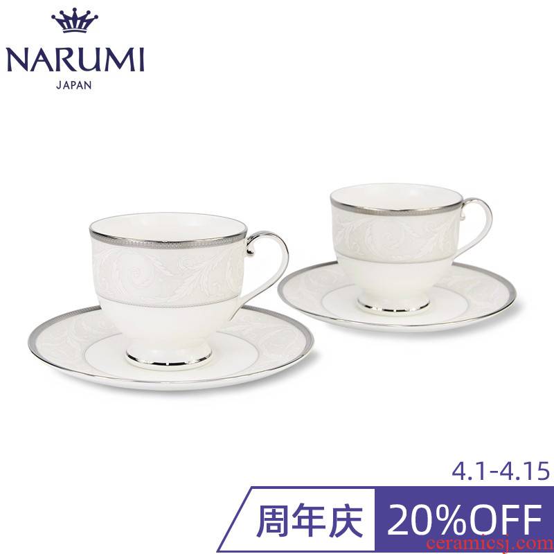 Japan NARUMI song sea Nocturne double tea/coffee cups and saucers ipads China 50685-20350 - p