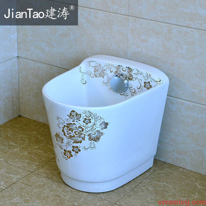Built out the mop pool washing basin bathroom mop mop pool with large balcony art ceramic mop pool