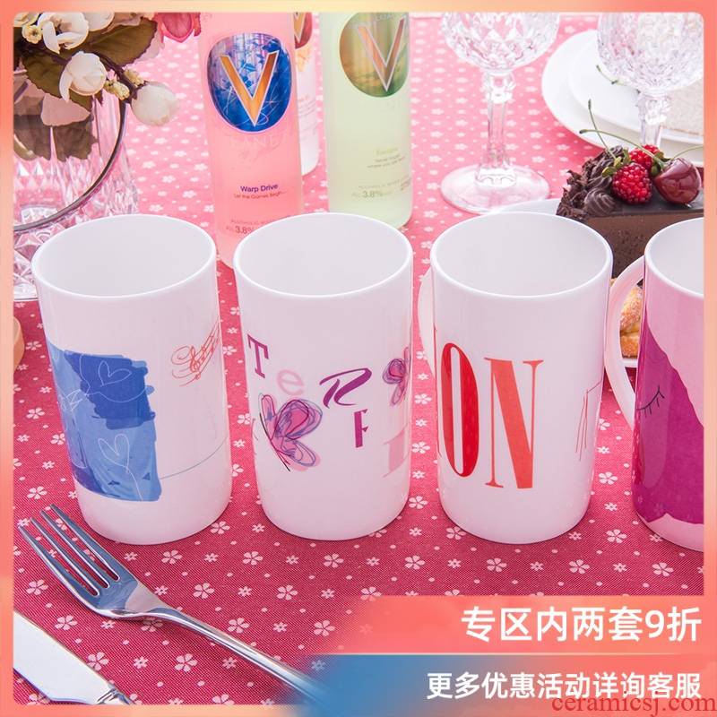 Ronda about ipads China cartoon ceramic cup domestic large capacity cup picking keller cup circus mocha cup