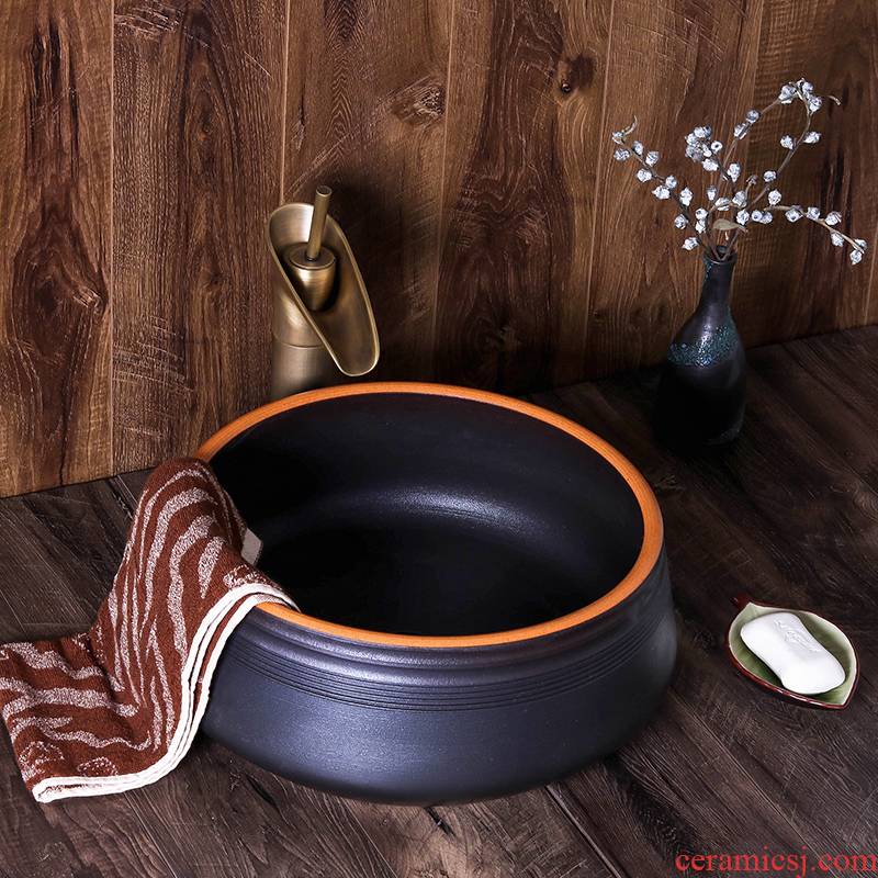 The stage basin jingdezhen ceramic lavabo circular basin of Chinese style art contracted household hotel toilet lavatory