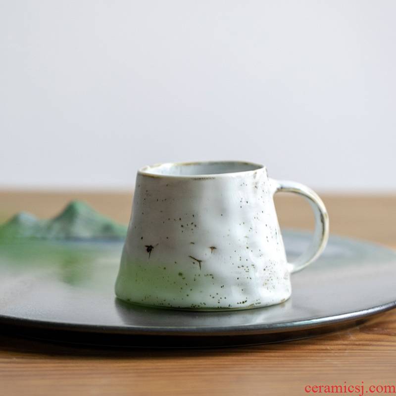 Landscape fields cup of jingdezhen ceramic mugs creative move cup cup children male retro gifts