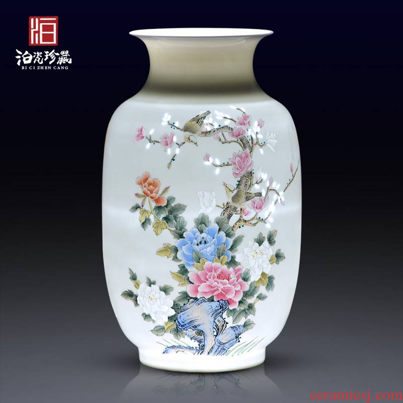 Jingdezhen ceramics hand - made dried flower flower vase modern furnishing articles bedroom sitting room adornment of Chinese style wedding gift