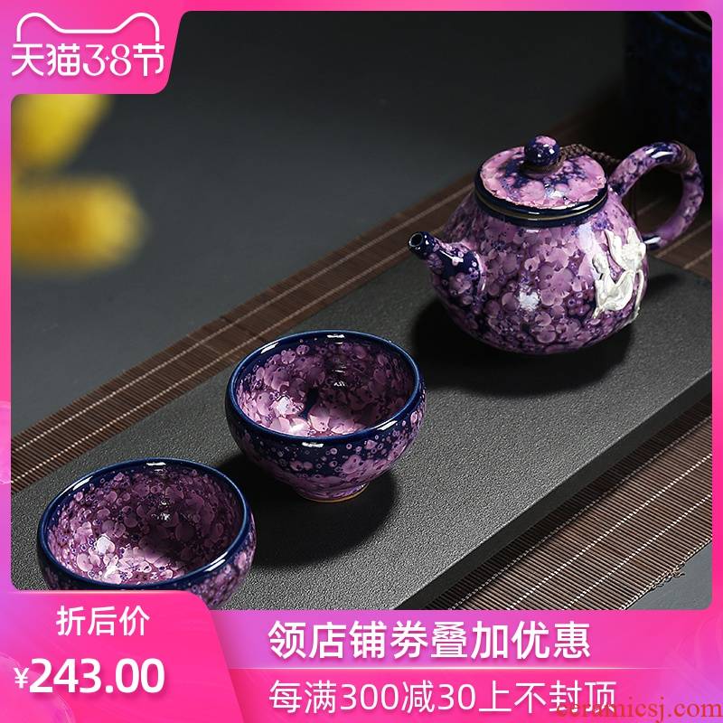 Variable coppering. As silver tea set a pot of 22 cup kung fu tea set office home portable is suing ceramic teapots