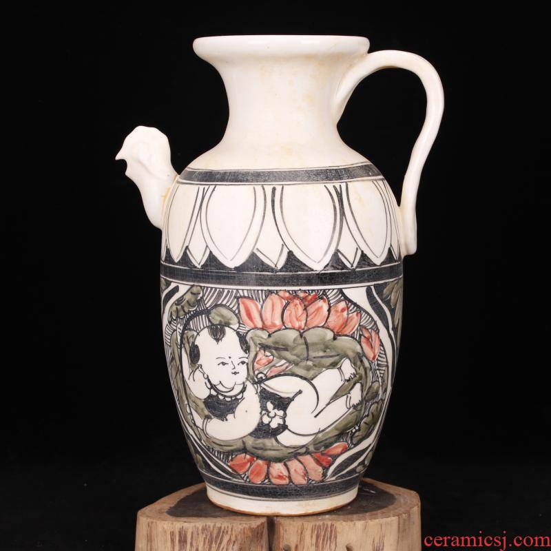 Jingdezhen magnetic state up antique imitation of the song dynasty unearthed cultural relics antique hand - made the game with a pot of restoring ancient ways home furnishing articles