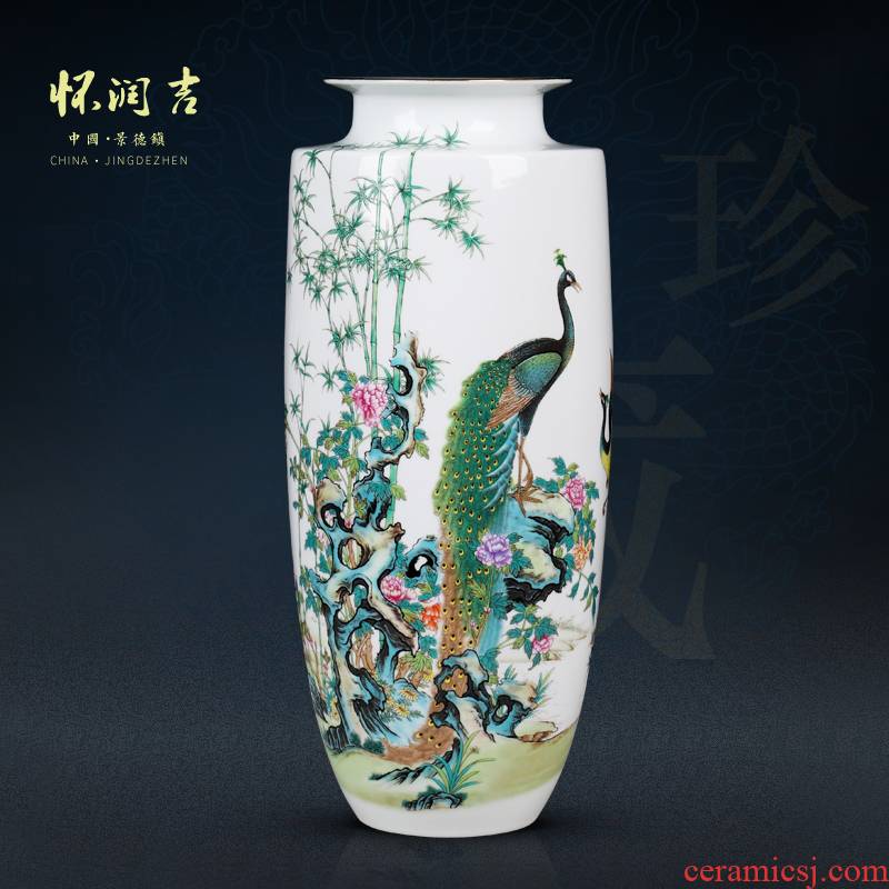 The New color and exquisite porcelain jingdezhen pervious to light the vase modern antique carpet of TV ark, porch is decorated furnishing articles