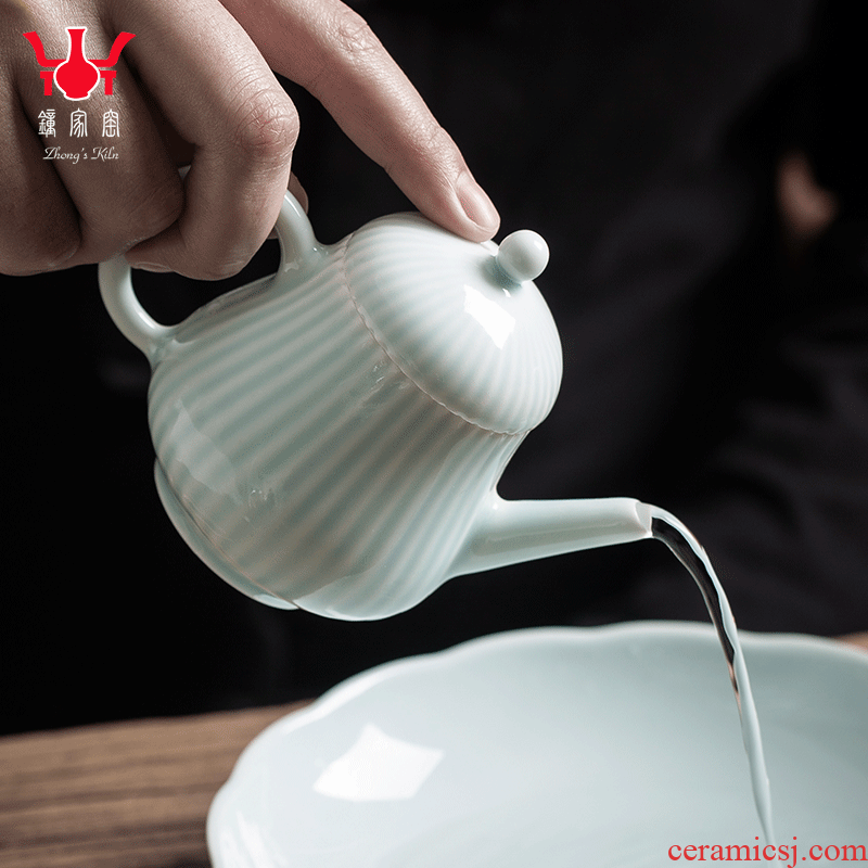 Clock home famous kung fu tea set all hand teapot jingdezhen ceramics up household xi shi pot of single pot of tea