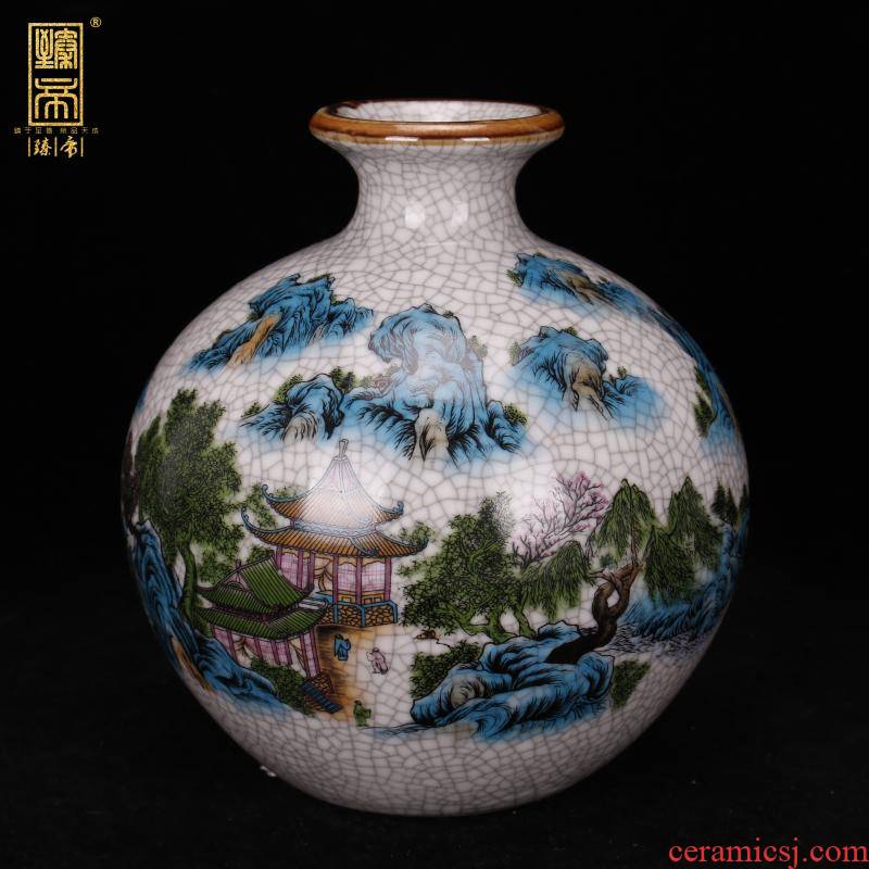 Jingdezhen imitation the qing qianlong on crackle pomegranate bottles of antique reproduction antique table ano decoration as old place
