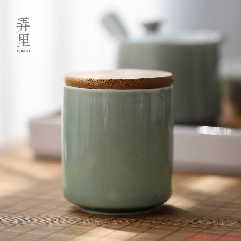 The Get | ceramic tea pot in the mini warehouse trumpet pu 'er tea tea caddy fixings travel portable sealed as cans of tea