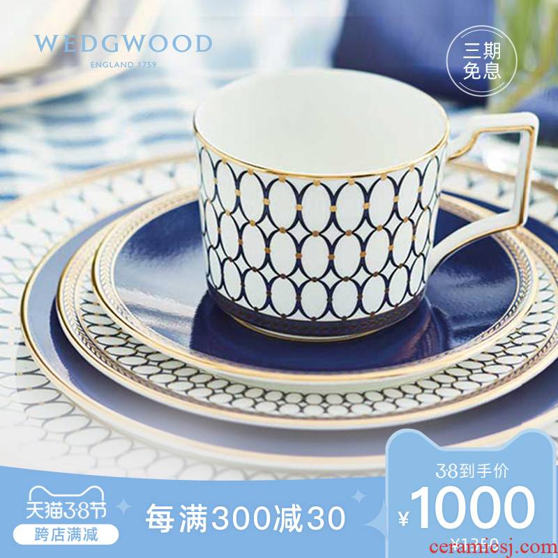 WEDGWOOD waterford WEDGWOOD powders in ipads porcelain cup 2 disc small European - style key-2 luxury coffee cups and saucers cup suit