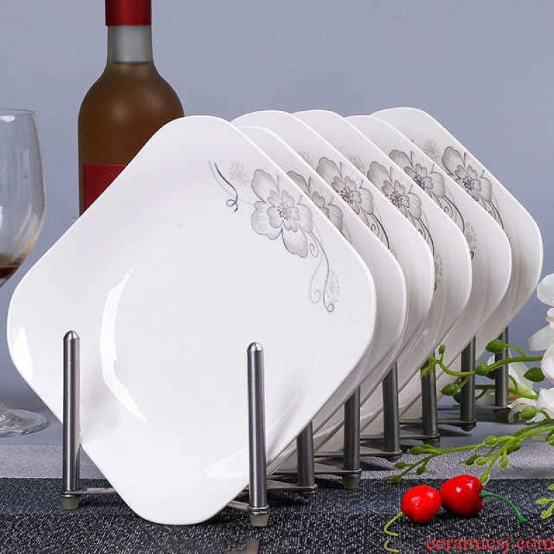 0 home square plate the ceramic plate suit disc food dish deep dish FanPan soup plate microwave oven