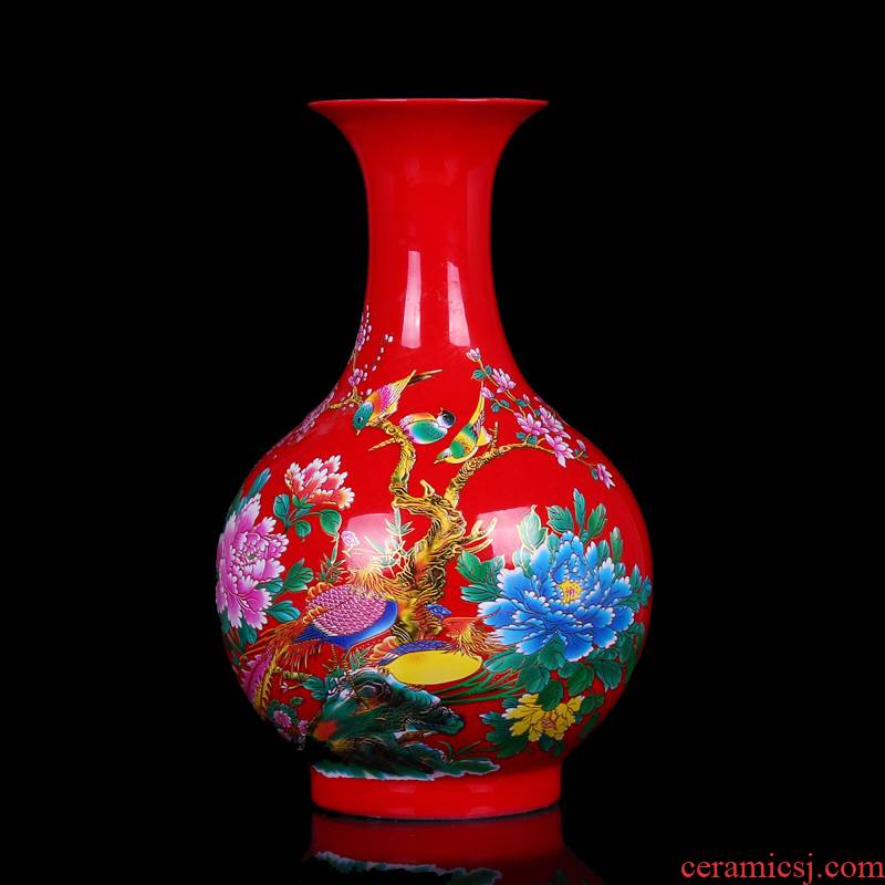 Jingdezhen ceramics glaze crystal than vase decoration of modern home living room handicraft furnishing articles every year