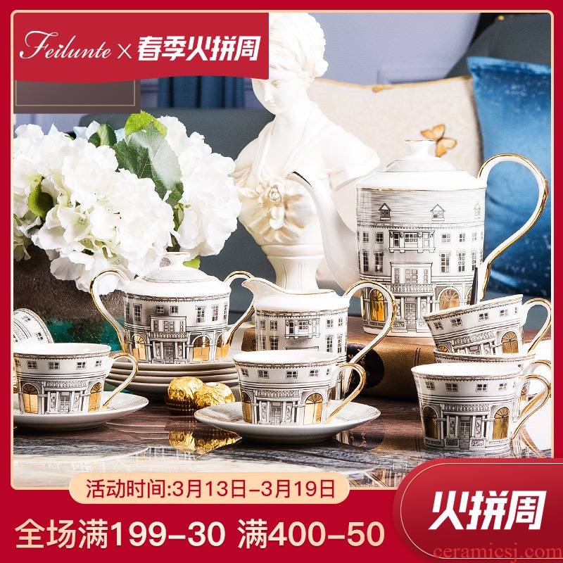 Fiji trent Europe type restoring ancient ways tea coffee cups and saucers suit American high - grade ipads China coffee set English afternoon tea