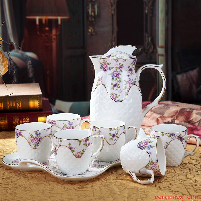 European ceramic tea sets with water home sitting room suit glass heat - resisting teapot cup cup cold water