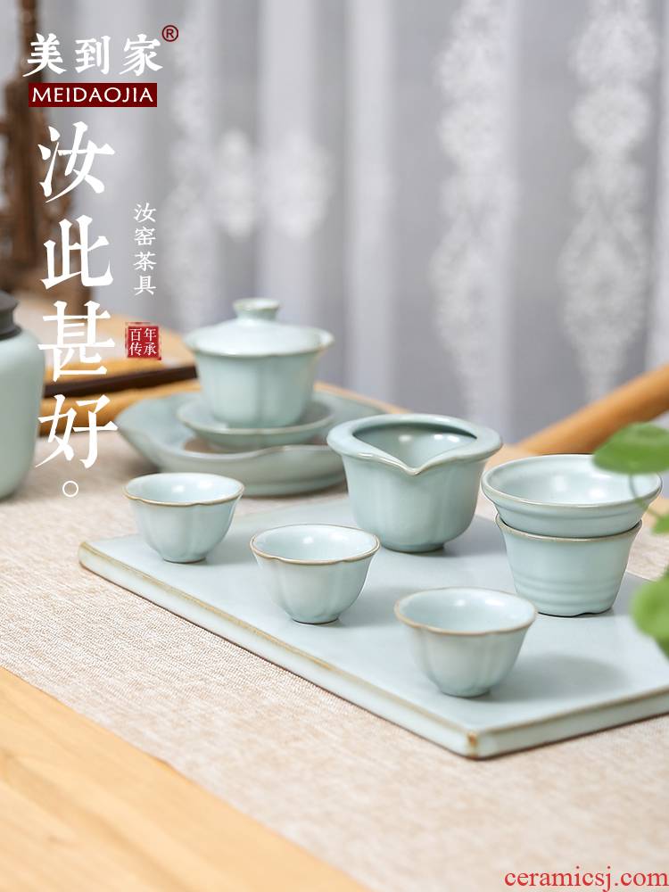 Beautiful home your up ceramic tureen tea set tea service of a complete set of kung fu tea tea pot office household utensils