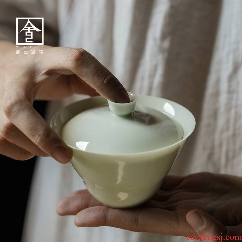 The Self - "appropriate content of jingdezhen ultra - thin manual tureen to use large single tea sets tea ceramic cups