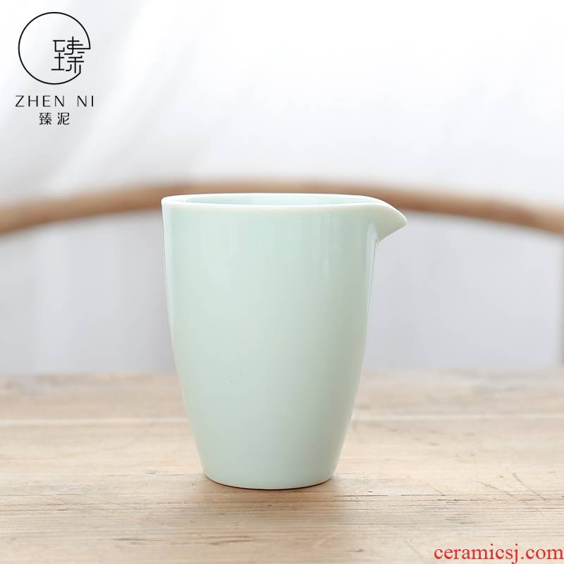 "Green male shadow of jingdezhen manual celadon justice cup tea sea ceramics kung fu tea tea accessories points