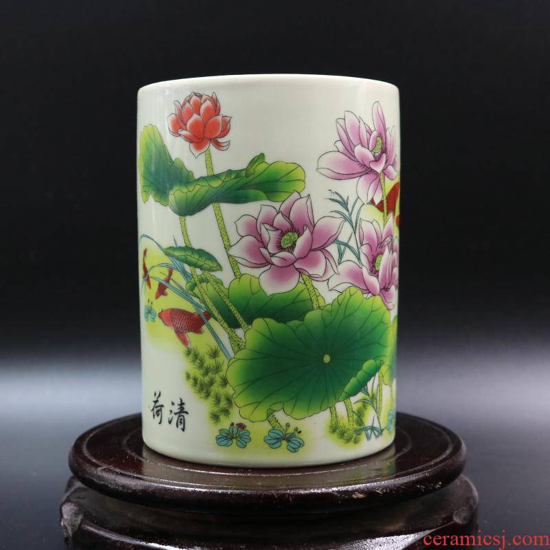 Archaize of jingdezhen porcelain powder wariety pen container to restore ancient ways in dajing com.lowagie.text.paragraph household adornment antique antique antique furnishing articles