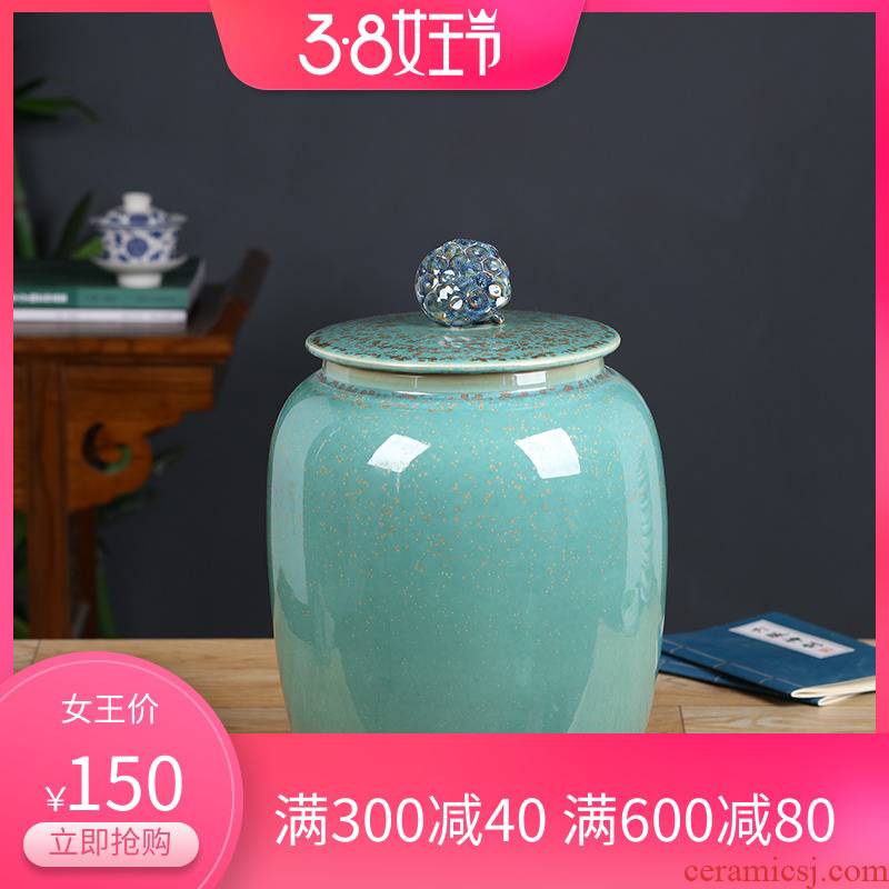 Jingdezhen ceramic large wake receives the puer tea cake caddy fixings tanks household seal pot porcelain POTS