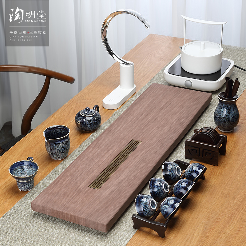 TaoMingTang kung fu tea set home built red glaze, the tea set Japanese contracted sharply masterpieces stone tea tray