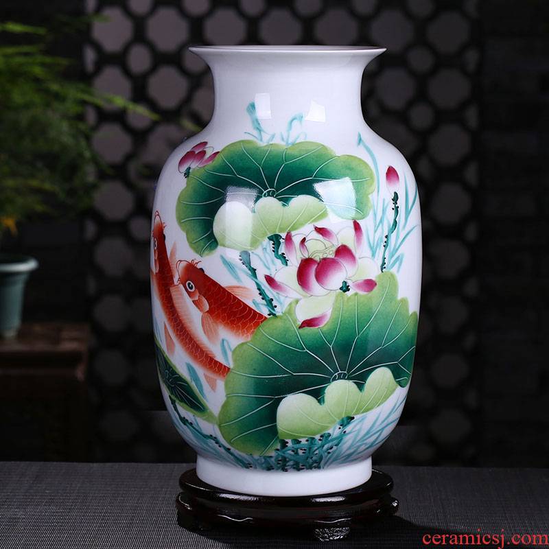 Jingdezhen ceramics famous hu, hand - made Dutch vase porcelain decoration modern home furnishing articles rich ancient frame