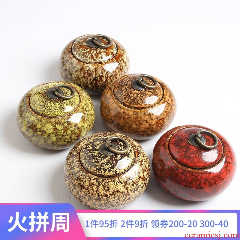 Is Yang up caddy fixings wake POTS sealed as cans small ceramic tins box pu 'er tea storage tanks