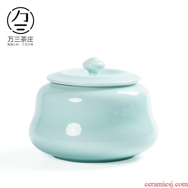 Three thousand tea caddy fixings ceramic POTS and POTS celadon storage manual sealing puer tea as cans packaging