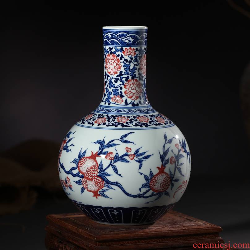 Jingdezhen ceramics archaize youligong vase many children f tree home decoration process sitting room furnishing articles