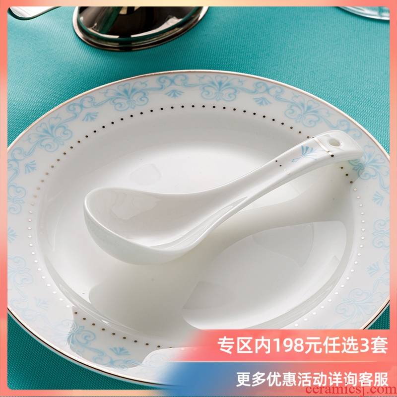 Ronda about ipads porcelain spoon creative ceramic spoon household dinner spoon snow long - handled spoon run out