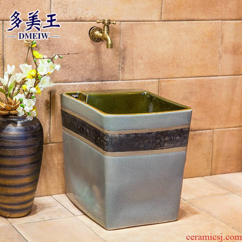 Art restoring ancient ways is to wash the mop pool large balcony mop pool is suing garden archaize ceramic toilet mop ChiDou