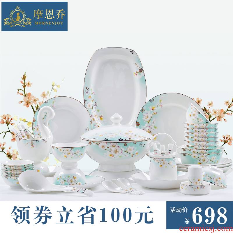 Jingdezhen high - grade ipads China tableware suit European dishes suit household nesting bowls plates suit household ceramics