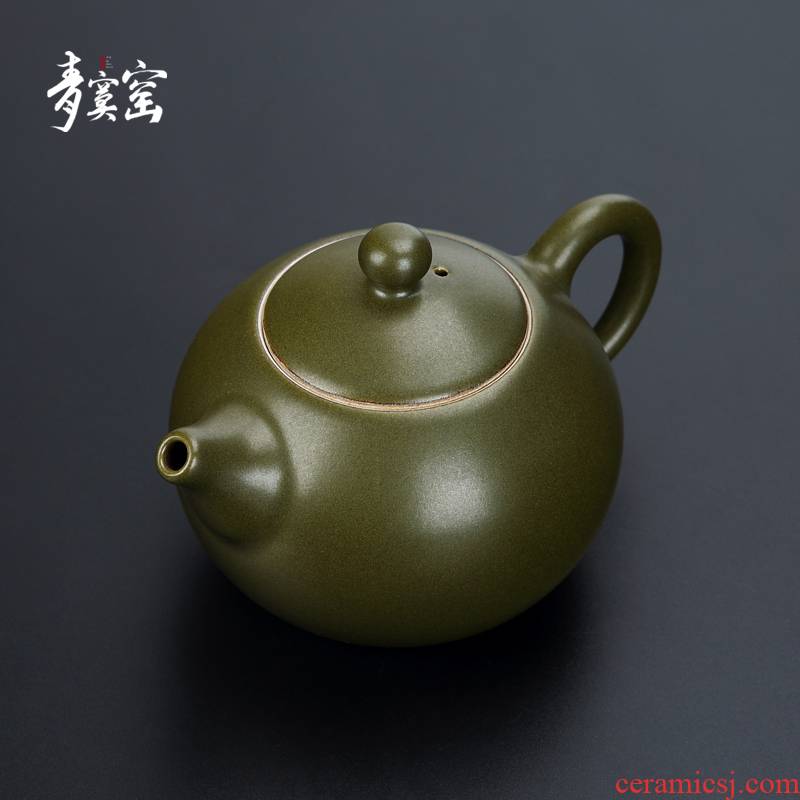 Tea set at the end of the jingdezhen ceramic teapot Tea green was up with glaze household single pot of the teapot