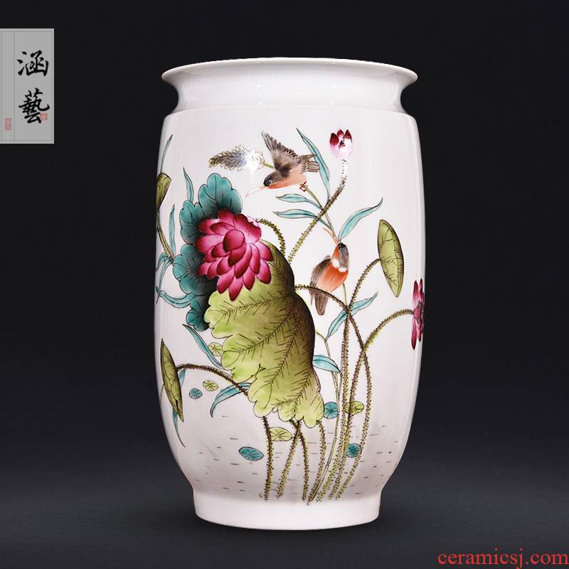 The Master of jingdezhen ceramics hand - made furnishing articles HeCu vases, antique Chinese style living room the wind flower arrangement craft gift