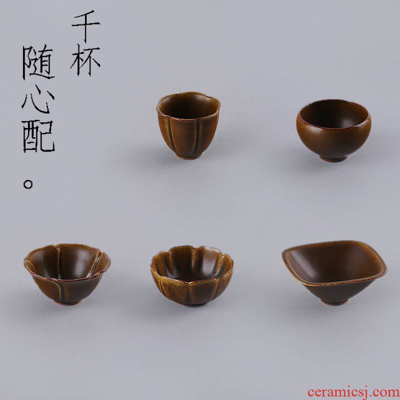 A cup of individual cup creative garden international kung fu tea cups but small cup ceramic lamp that Japanese tea tea set follow mashups