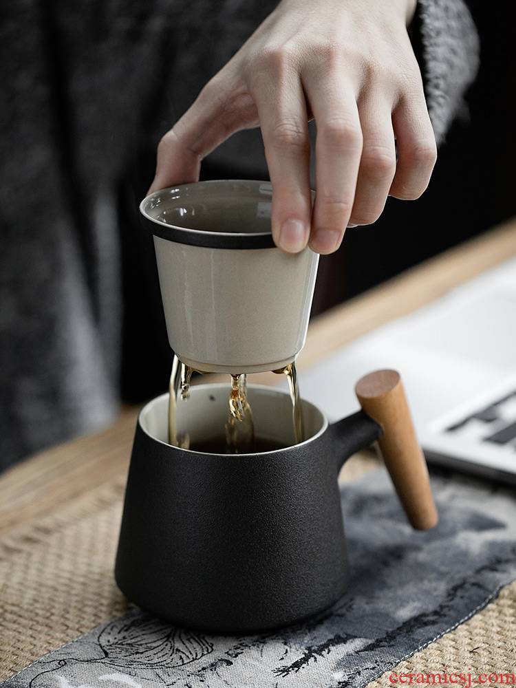 Elegant keller custom filter with cover household ceramic cups water glass tea cup gift custom office