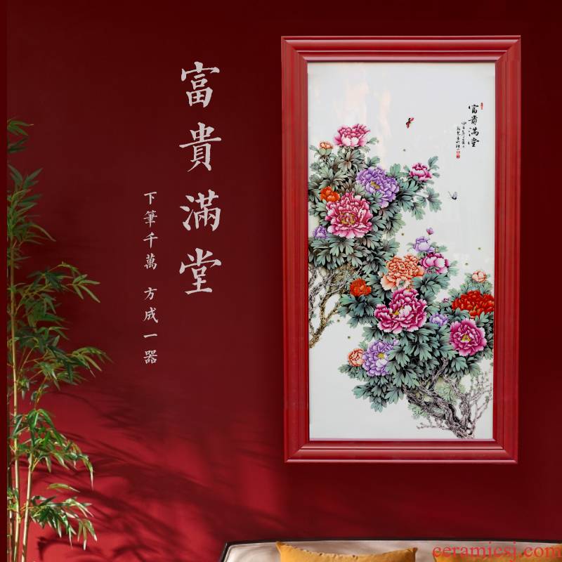 Jingdezhen ceramics adornment of modern new Chinese style living room porch wall act the role ofing to hang decorations furnishing articles