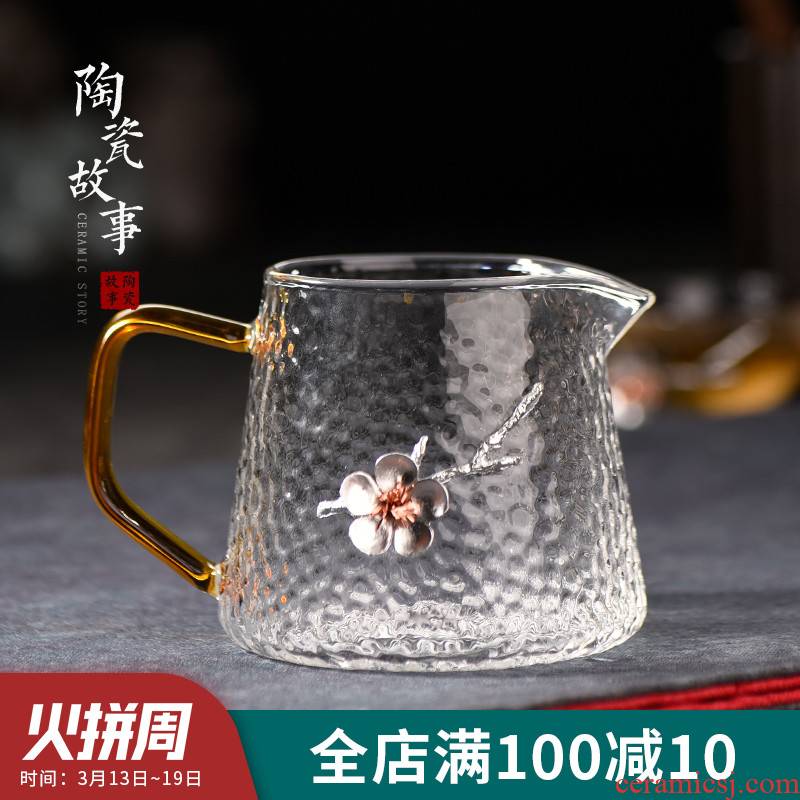 Household ceramics fair story cup glass kung fu tea tea accessories Japanese heat points) a body suit