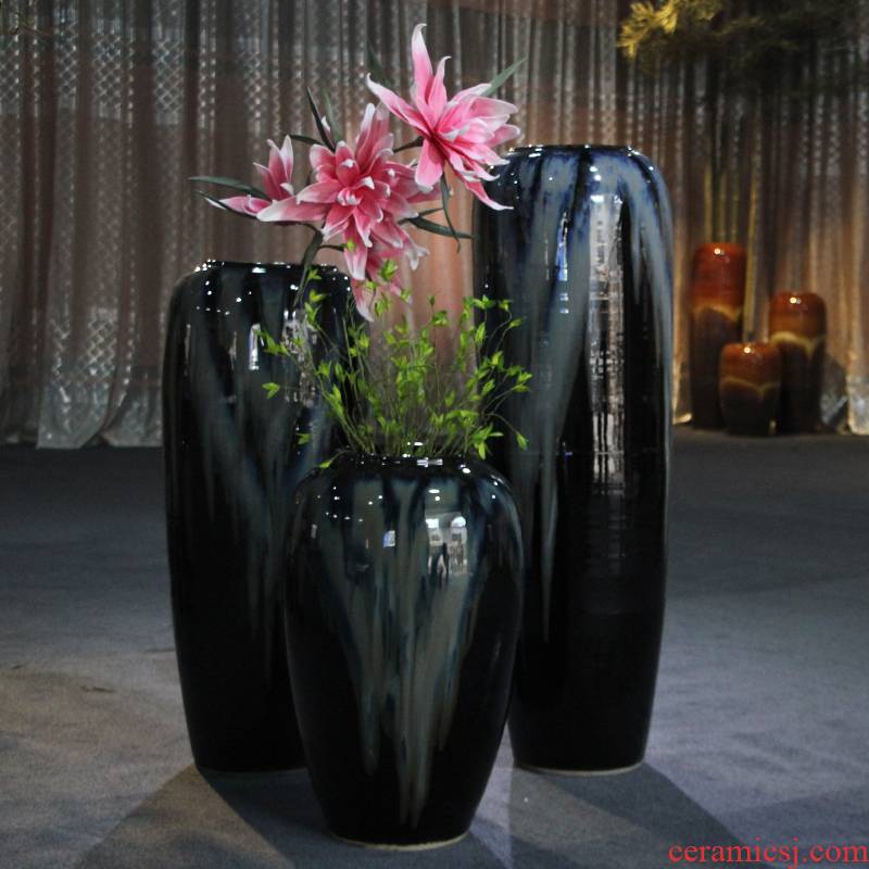 Ceramic vase flowerpot example room hotel club of large vases, flower arranging European sitting room place pot cylinder
