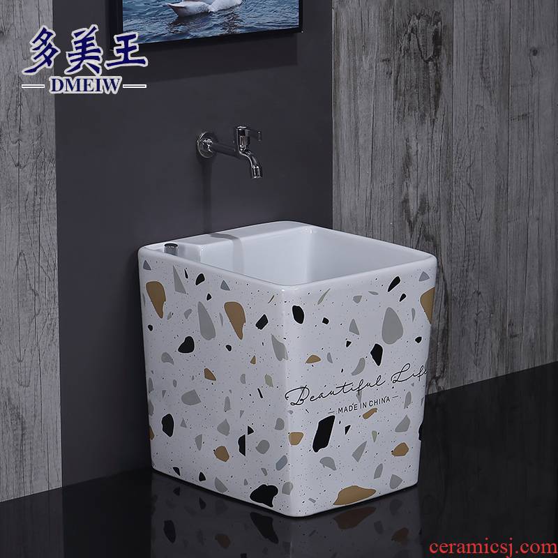 King beautiful Nordic for wash the mop pool with ceramic mop pool bathroom home mop pool mop basin sink small balcony